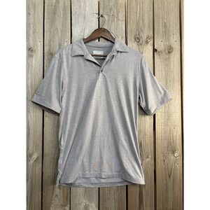 Oobē Hydrovent Performance Polo Shirt Men's Small Gray Short Sleeve Golf Top